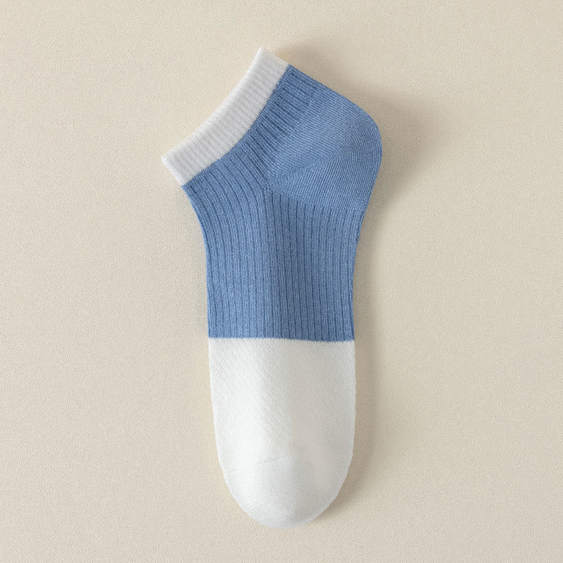 Lässige, einfarbige Baumwoll-Knöchelsocken (6 Paar) - Blau - EU39-44 (US6-10) - image 13
