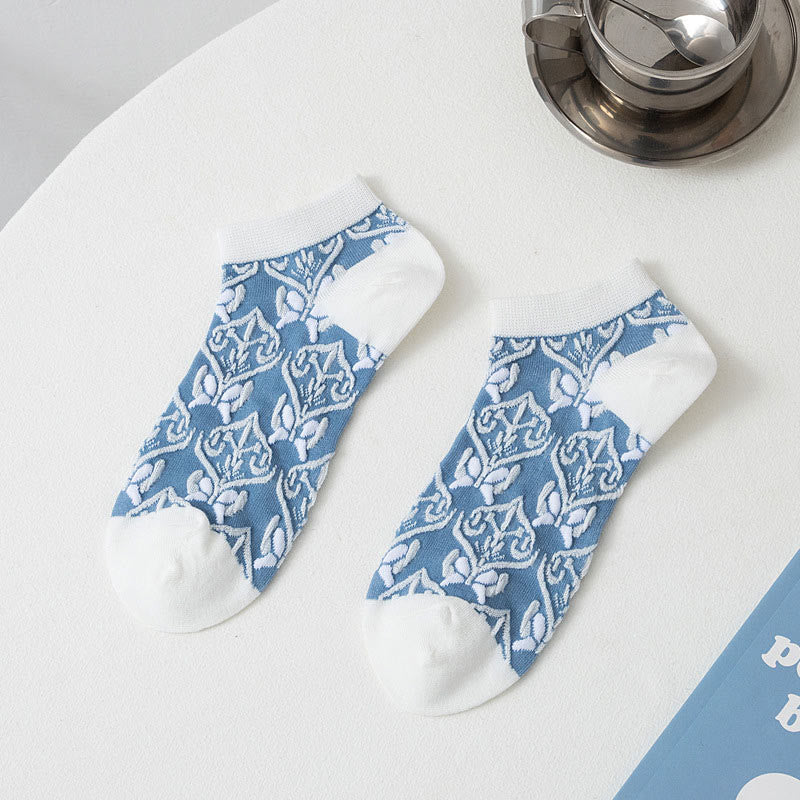Söckchen mit blauen Blumen (5 Paar) - image 7