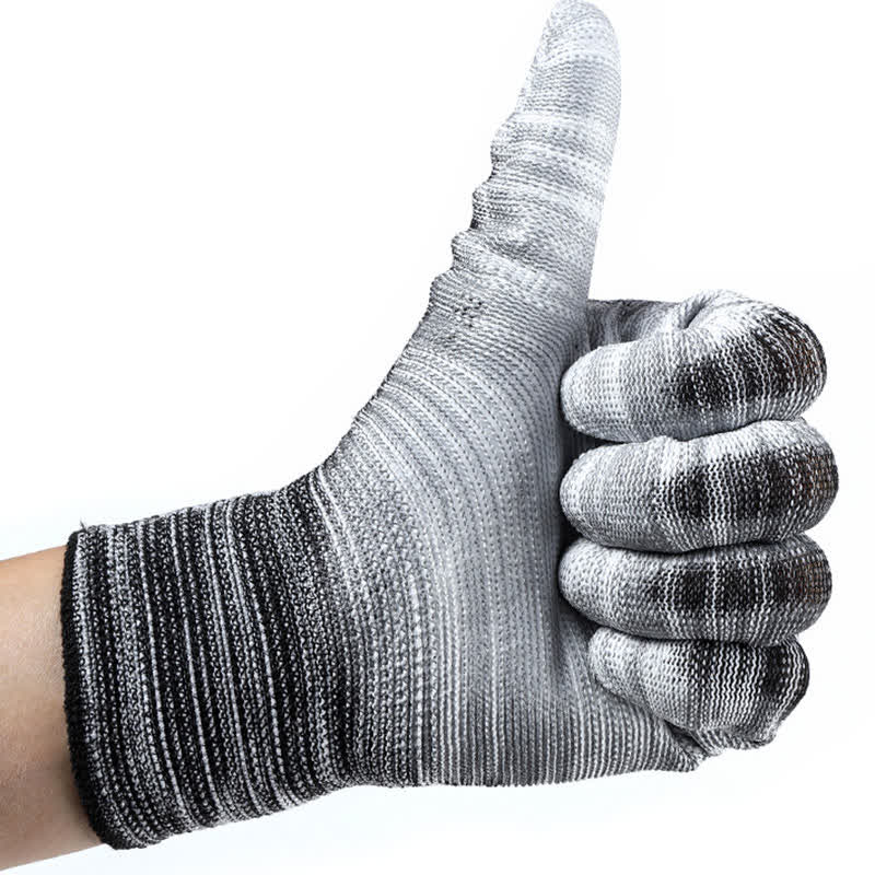 Gestreifte, verschleißfeste, rutschfeste Arbeitsschutzhandschuhe (24 Paar)