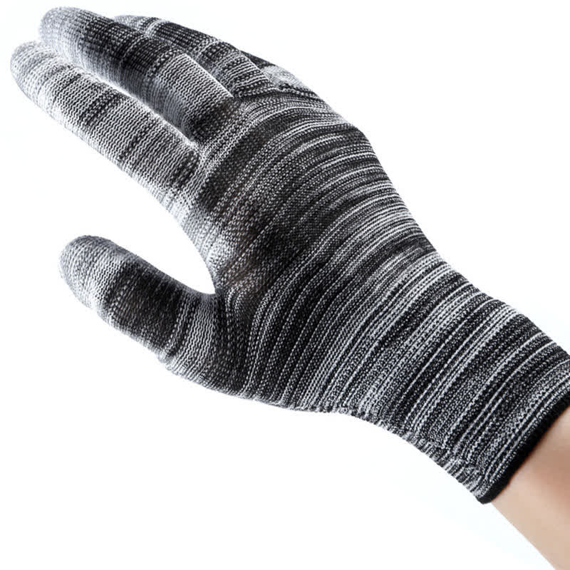 Gestreifte, verschleißfeste, rutschfeste Arbeitsschutzhandschuhe (24 Paar)