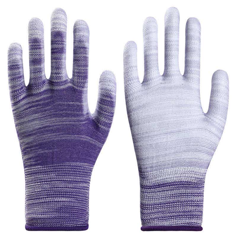 Gestreifte, verschleißfeste, rutschfeste Arbeitsschutzhandschuhe (24 Paar)