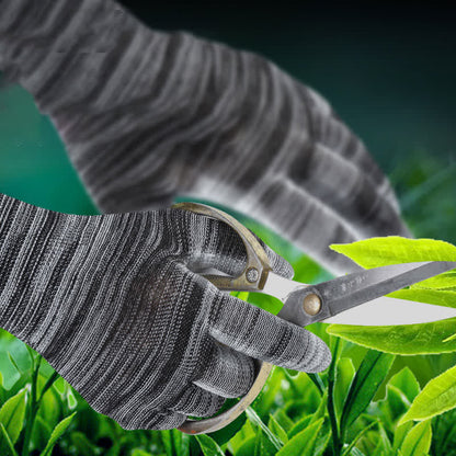 Gestreifte, verschleißfeste, rutschfeste Arbeitsschutzhandschuhe (24 Paar)