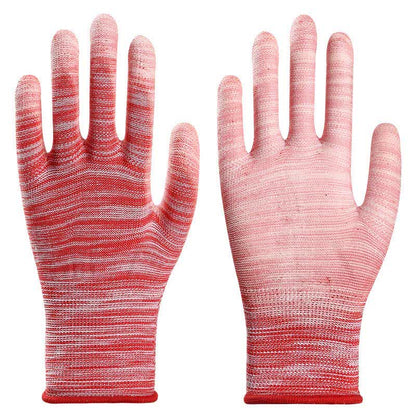Gestreifte, verschleißfeste, rutschfeste Arbeitsschutzhandschuhe (24 Paar) - Rot - L - image 11