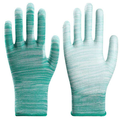 Gestreifte, verschleißfeste, rutschfeste Arbeitsschutzhandschuhe (24 Paar)