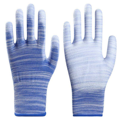 Gestreifte, verschleißfeste, rutschfeste Arbeitsschutzhandschuhe (24 Paar) - Blau - L - image 9