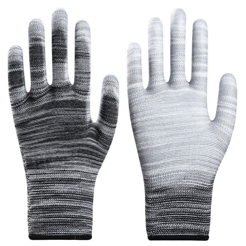 Gestreifte, verschleißfeste, rutschfeste Arbeitsschutzhandschuhe (24 Paar)