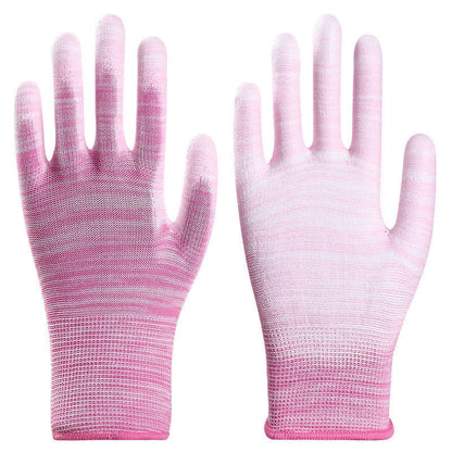 Gestreifte, verschleißfeste, rutschfeste Arbeitsschutzhandschuhe (24 Paar) - Rosa - L - image 10