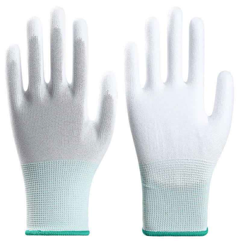 Gestreifte, verschleißfeste, rutschfeste Arbeitsschutzhandschuhe (24 Paar) - Weiß - L - image 13