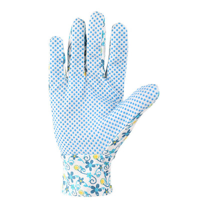 Strickhandschuhe zum Schutz des Gartens mit Blumenmuster (3 Paar) - image 3
