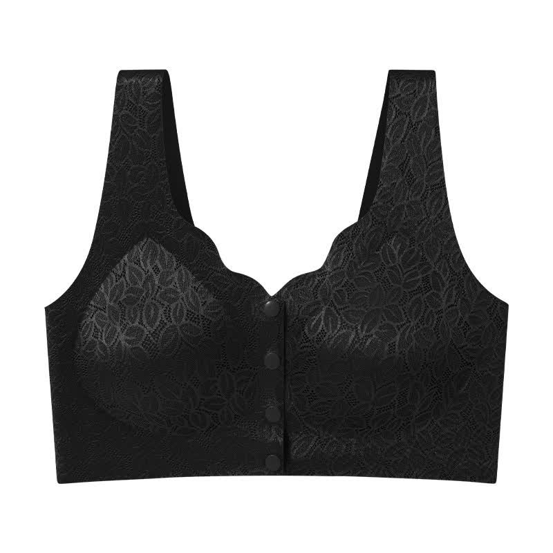 Jacquard-BH ohne Bügel mit Frontverschluss