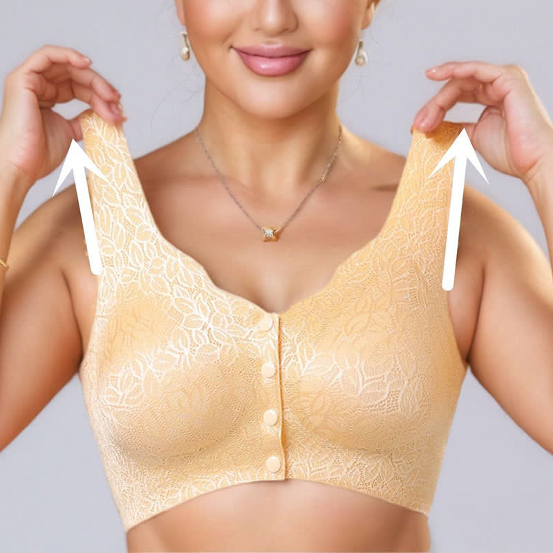 Jacquard-BH ohne Bügel mit Frontverschluss