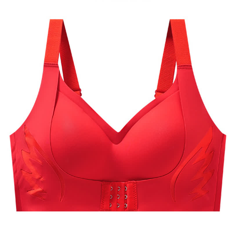 Verstellbarer, bügelloser Lift-BH mit Frontverschluss - Rot - 6XL - image 17