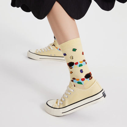 Viertelsocken mit niedlicher Cartoon-Illustration (5 Paar) - image 10