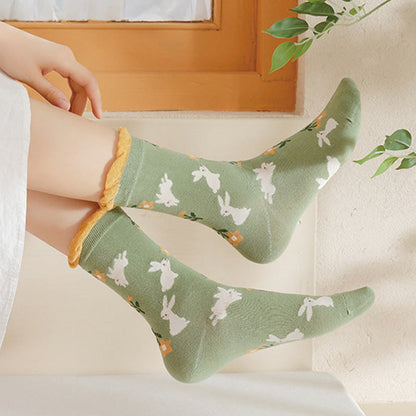 Viertelsocken mit Waldblumen-Staubblättern (5 Paar) - image 4