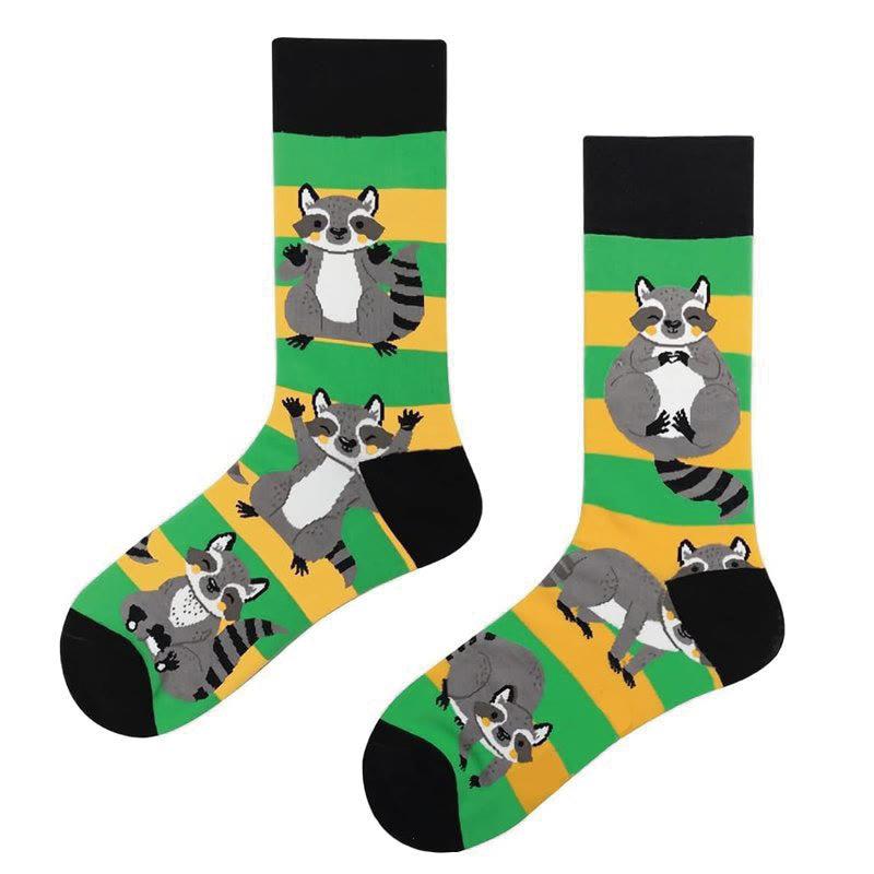 Viertelsocken mit Krokodil-Kaninchen-Motiv in Übergröße (6 Paar)
