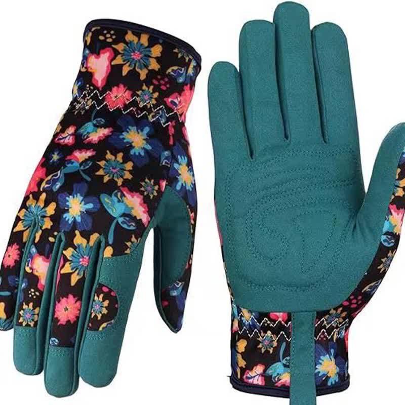 Gartenhandschuhe mit lebendigem Blumendruck - D - Einheitsgröße - image 7