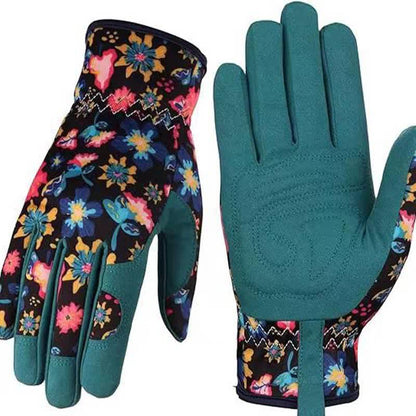 Gartenhandschuhe mit lebendigem Blumendruck - D - Einheitsgröße - image 7