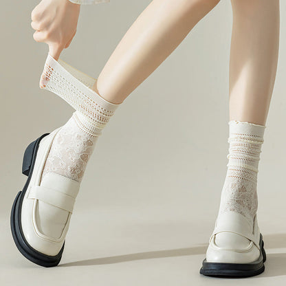 Lockere Socken aus Spitzennetz (6 Paar)