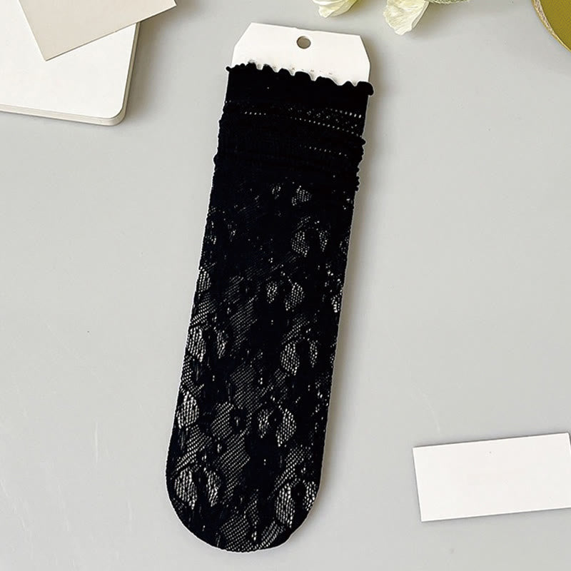 Lockere Socken aus Spitzennetz (6 Paar)