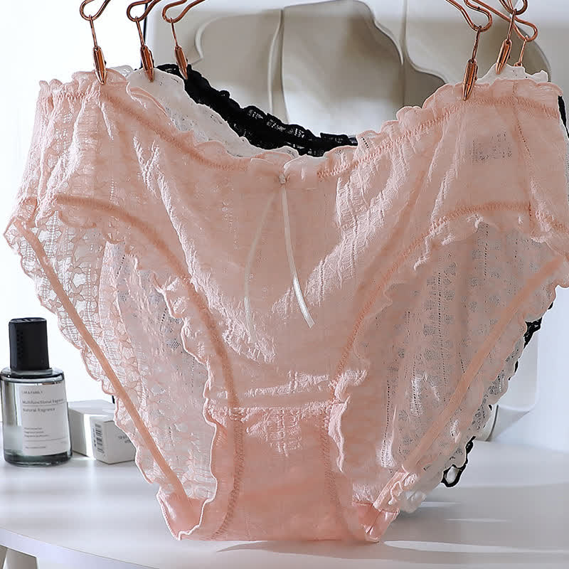 Süße Spitzenslips in Übergröße (3er-Pack)