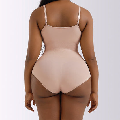 Nahtloser Shapewear-Body mit Hüftlifting in Übergröße, einteilig