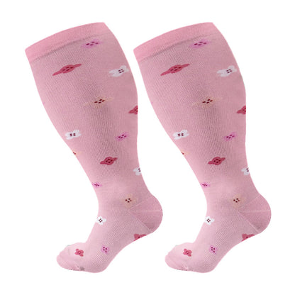 Plus Size Lute Pink Kompressionsstrümpfe - Rosa - 4XL - image 8