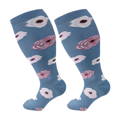 Kompressionsstrümpfe in Übergröße, Lautenrosa (3 Paar) - Blau - 4XL - image 8