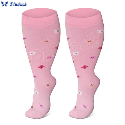 Plus Size Lute Pink Kompressionsstrümpfe - image 4