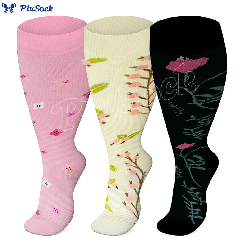 Plus Size Lute Pink Kompressionsstrümpfe - image 0