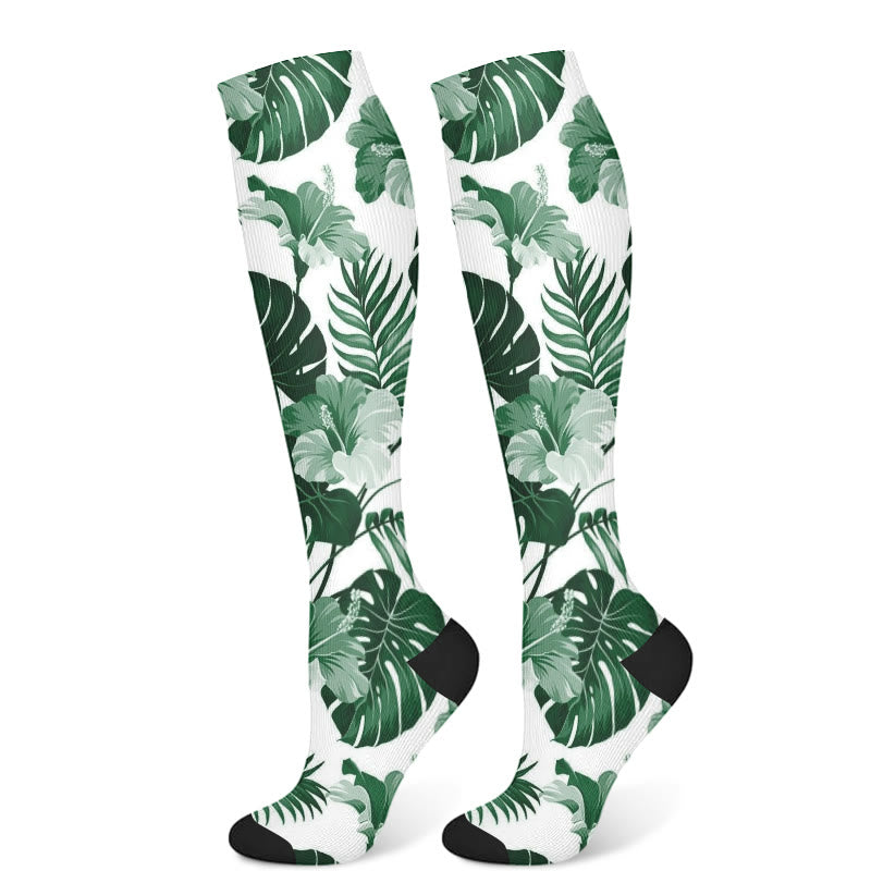 Kompressionsstrümpfe mit Monstera-Blättern (3 Paar) - Monstera (1 Paar) - S/M - image 8