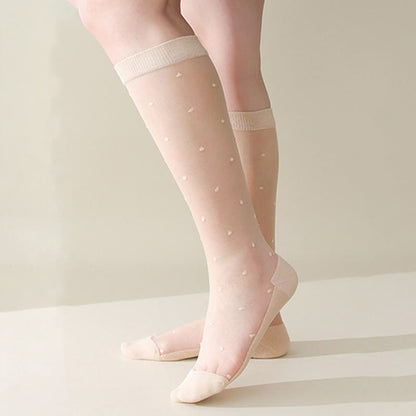 Niedliche Crew-Socken mit Punkten (5 Paar)