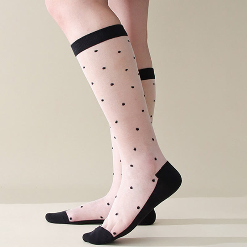 Niedliche Crew-Socken mit Punkten (5 Paar)