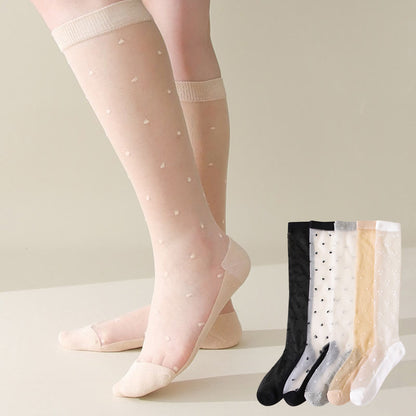 Niedliche Crew-Socken mit Punkten (5 Paar)