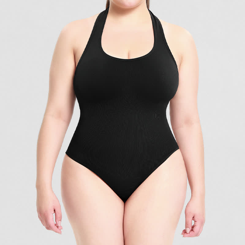 Neckholder-Shapewear-Body - Schwarz - 3XL - image 0