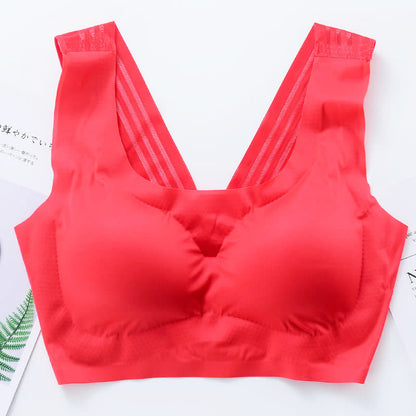 Nahtloser, kabelloser BH mit formschönem Rückendesign - Rot - 7XL - image 4