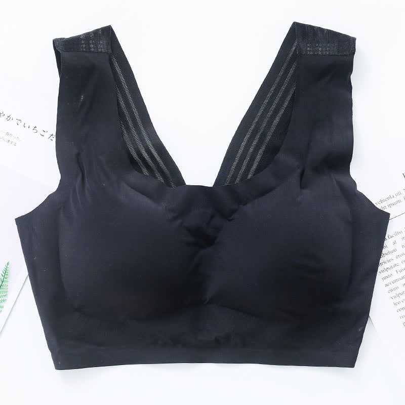 Nahtloser, kabelloser BH mit formschönem Rückendesign - Schwarz - 7XL - image 20