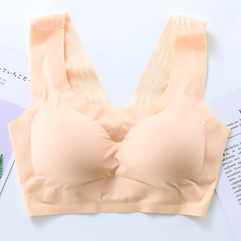 Nahtloser, kabelloser BH mit formschönem Rückendesign - Nackt - 7XL - image 17