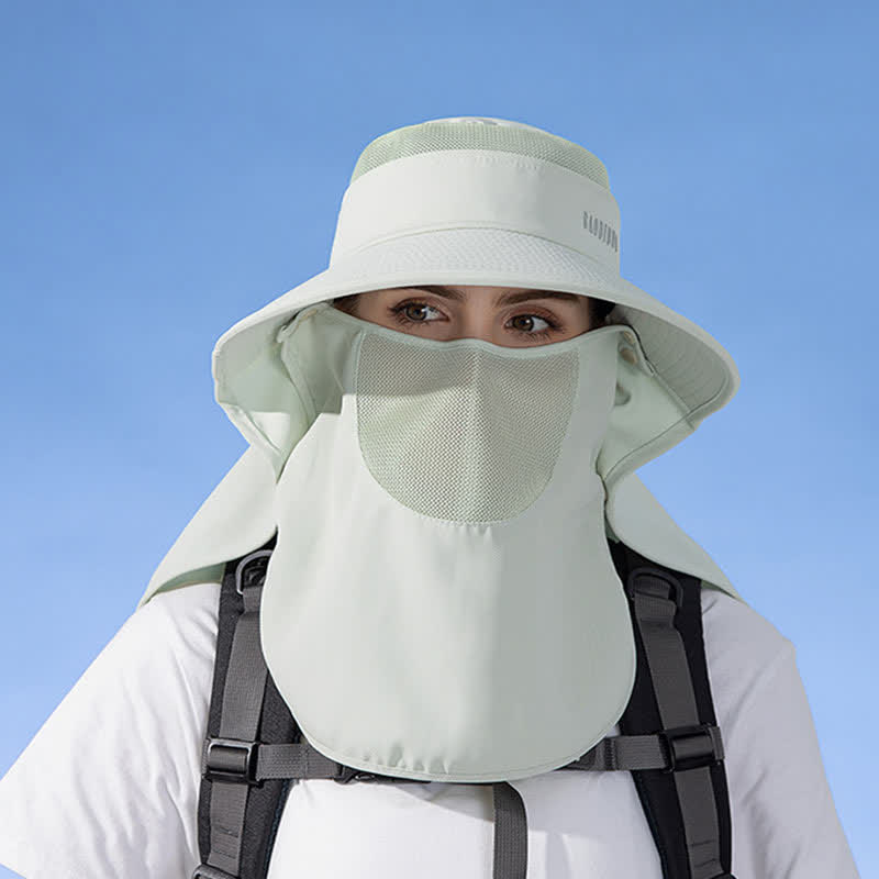 Sonnenschutz-Bucket-Hut mit integriertem Gesichtsschal - image 12