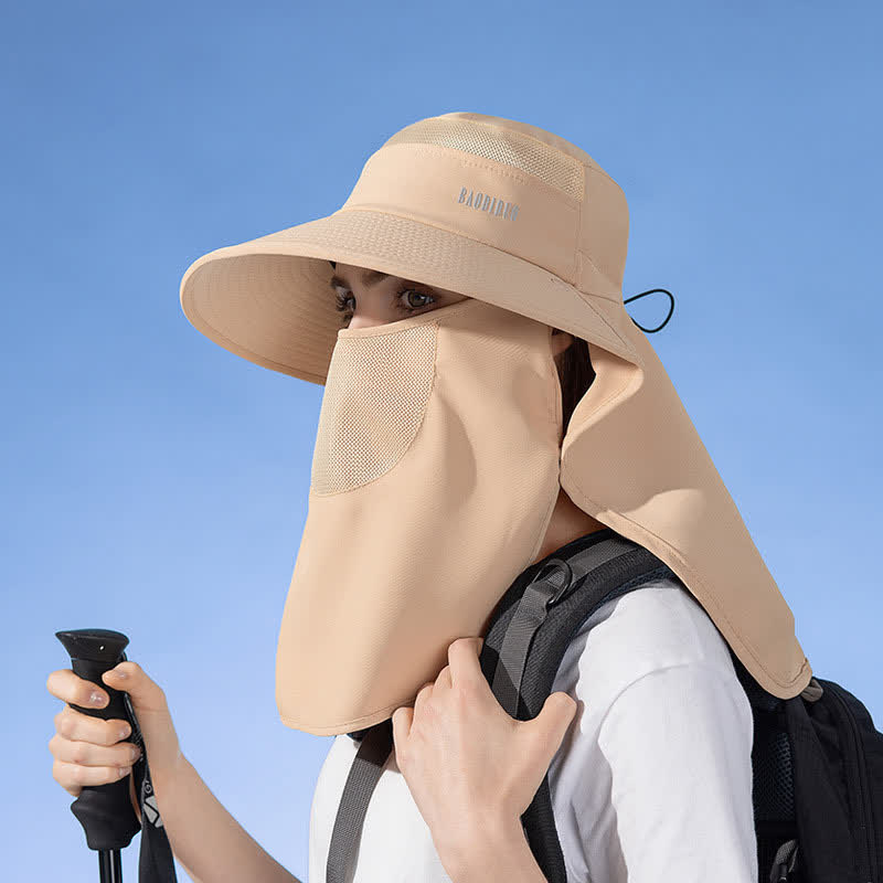 Sonnenschutz-Bucket-Hut mit integriertem Gesichtsschal - image 10