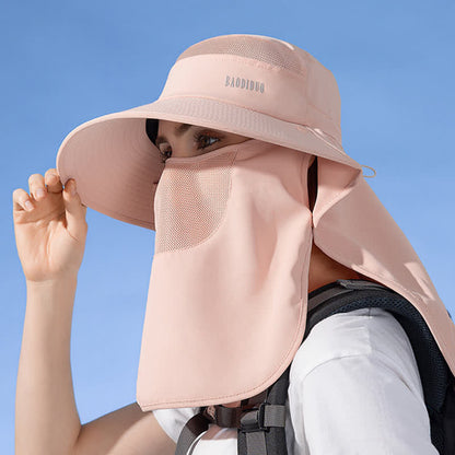 Sonnenschutz-Bucket-Hut mit integriertem Gesichtsschal - image 8
