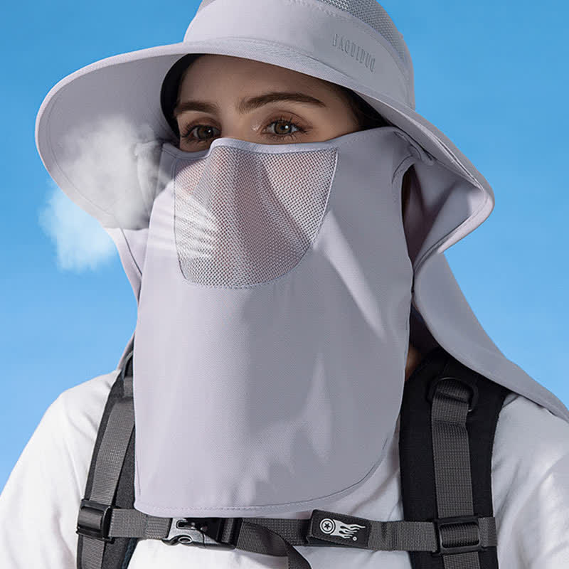 Sonnenschutz-Bucket-Hut mit integriertem Gesichtsschal - image 17