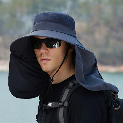 Bucket Hat mit abnehmbarer Nackenklappe - Dunkelgrau - Einheitsgröße - image 4