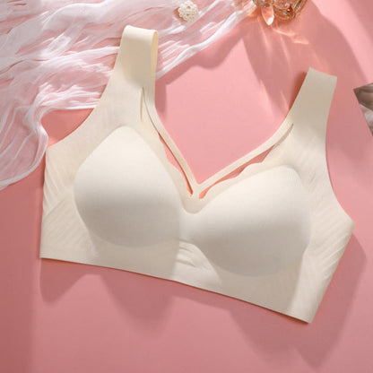 Modischer, dünner, bügelloser BH - Weiß - 6XL - image 19