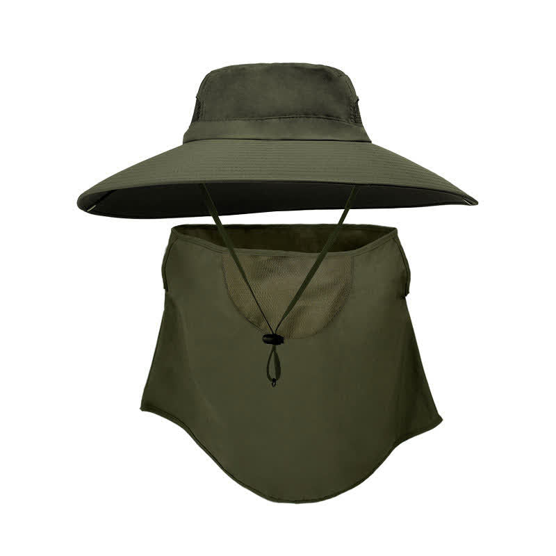 Sonnenschutzmaske für den Außenbereich, Eimerhut - Dunkelgrün - Einheitsgröße - image 9