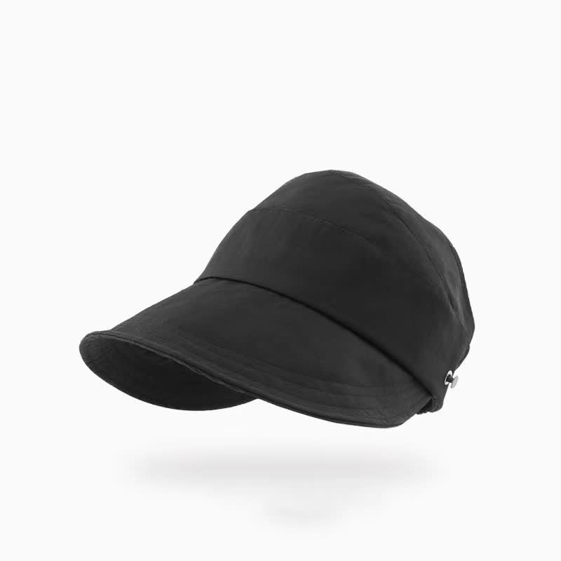 Einfarbiger offener Hut mit breiter Krempe - Schwarz - Einheitsgröße - image 12