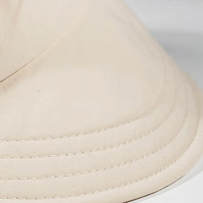 Einfarbiger offener Hut mit breiter Krempe - image 7