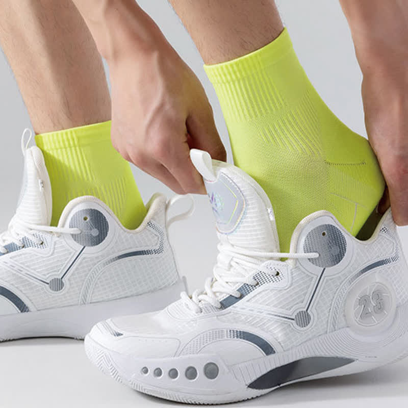Einfarbige, atmungsaktive Sport-Kompressionssocken mit Knöchelriemen (5 Paar) - image 17