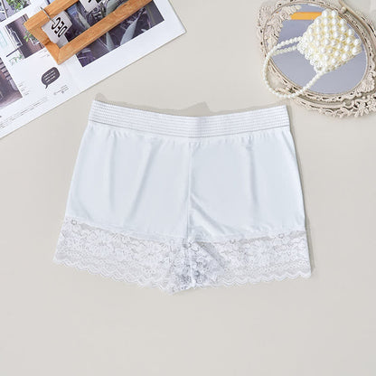 Bequeme Boyshorts mit hoher Taille und Spitze (2er-Pack) - Weiß - 4XL - image 4