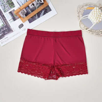 Bequeme Boyshorts mit hoher Taille und Spitze (2er-Pack) - Rot - 4XL - image 2