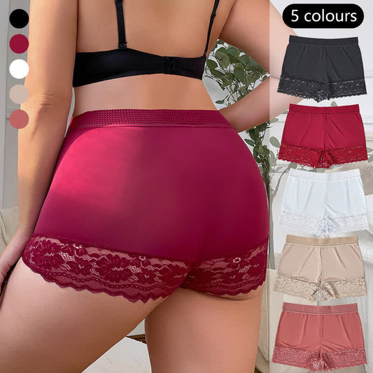 Bequeme Boyshorts mit hoher Taille und Spitze (2er-Pack)